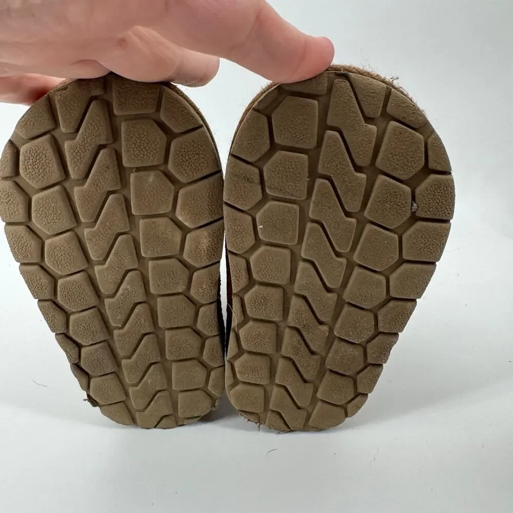 Baby Gap Toddler Boots Brown Gold Star Boots Zip Up Boots Size 6